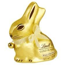 Lindt gold bunny white