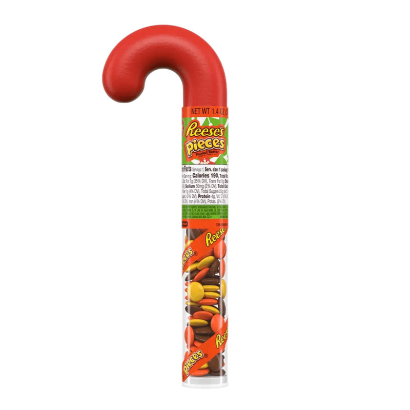 Reese's pieces holiday cane