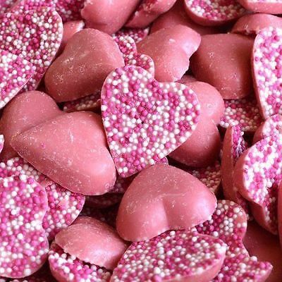 Pink Strawberry Chocolate Hearts